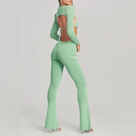 SER.O.YA LUX PANT IN GREEN - Picture 3 of 8
